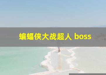 蝙蝠侠大战超人 boss